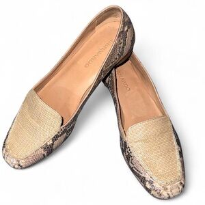 Bernardo Women's Snakeskin and Beige Loafers